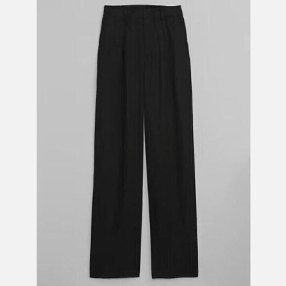 GAP Tencel Pleated Navy Blue Trouser Loose Straight Pants Plus Size 20 MSRP $70 - Picture 7 of 8